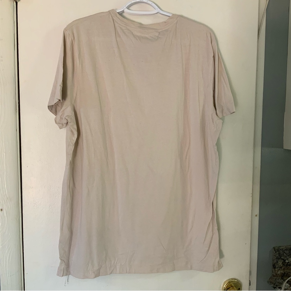 Victoria's Secret Pink T-shirt Tees Top Beige Crew Neck Large LOW PRICE! - Picture 3 of 7